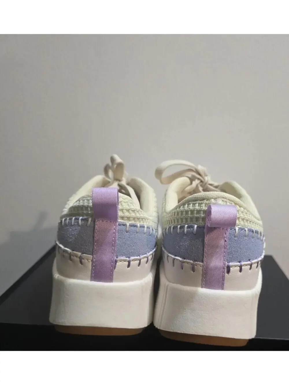 Nicole Miller Women's Woven Mixed-Media Platform Sneakers Shoes - Size 8